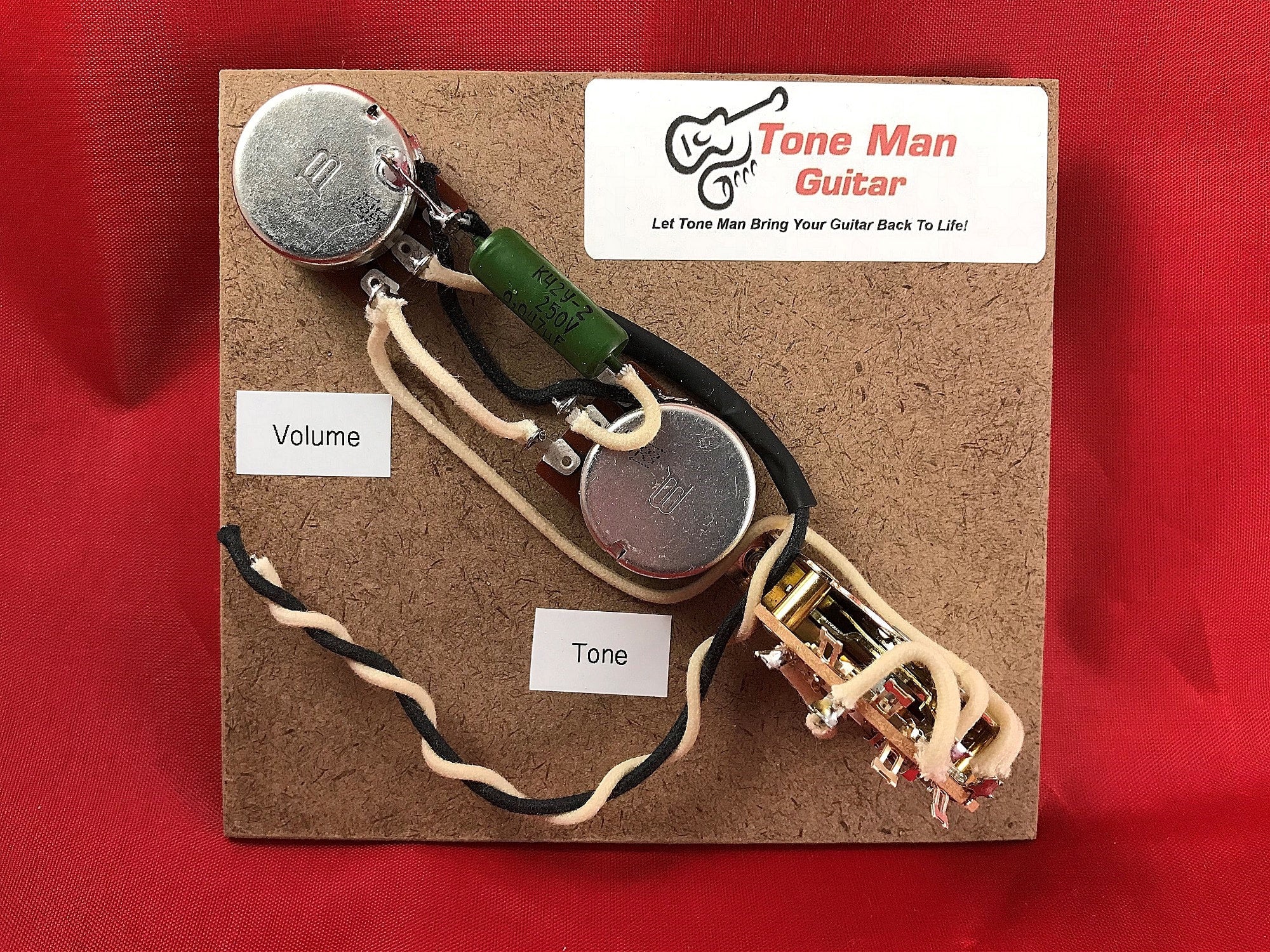 Fender Telecaster prebuilt wiring kit PIO tone cap Bourns pots reverse