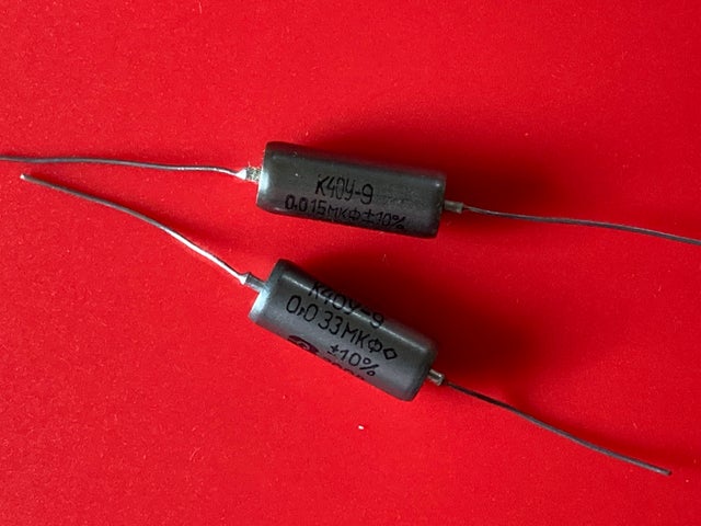 2 NOS Cornell Dubilier Greenie Capacitors - .1 UF 400V, Tested Good For Guitar Tone