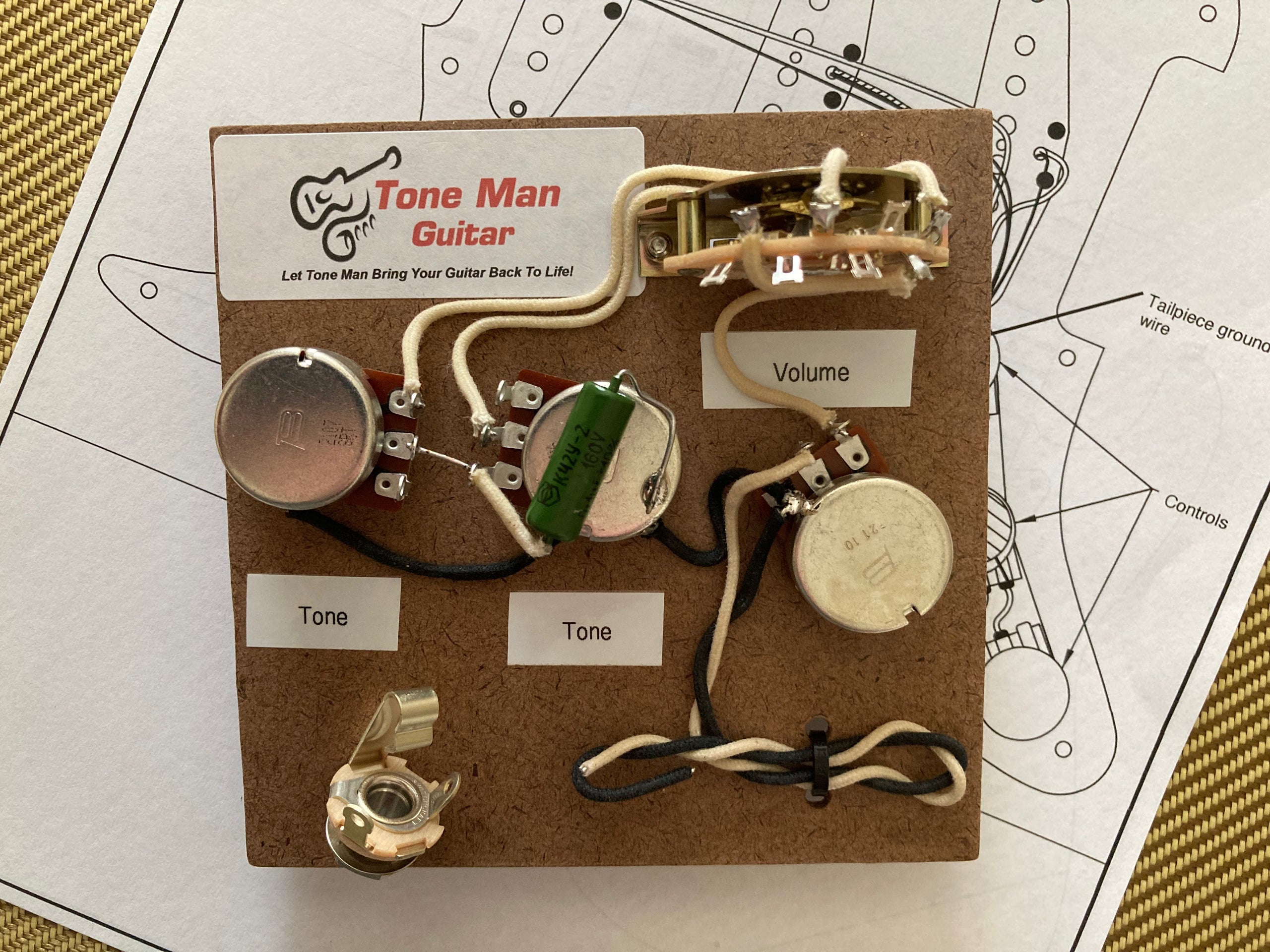 Eric Johnson Tone Stratocaster wiring kit PIO tone cap 5 Way Switch