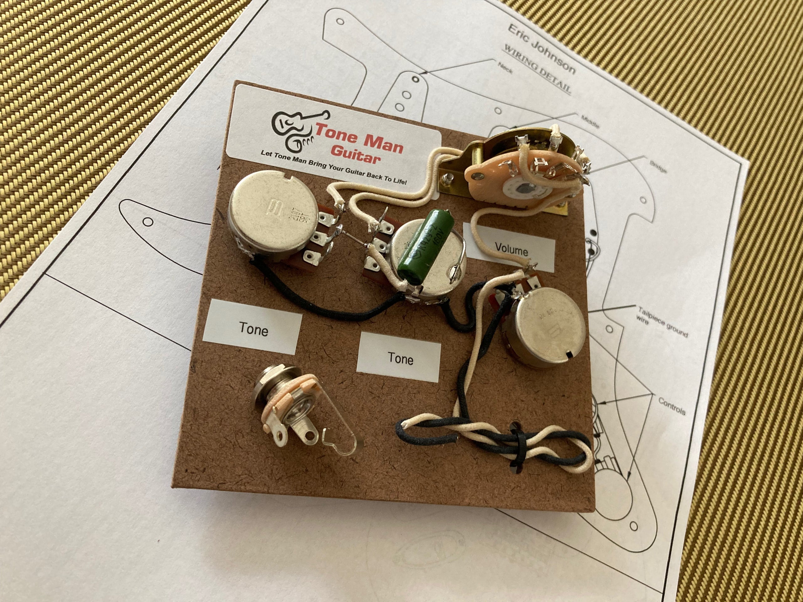 Eric Johnson Tone Stratocaster wiring kit PIO tone cap 5 Way Switch